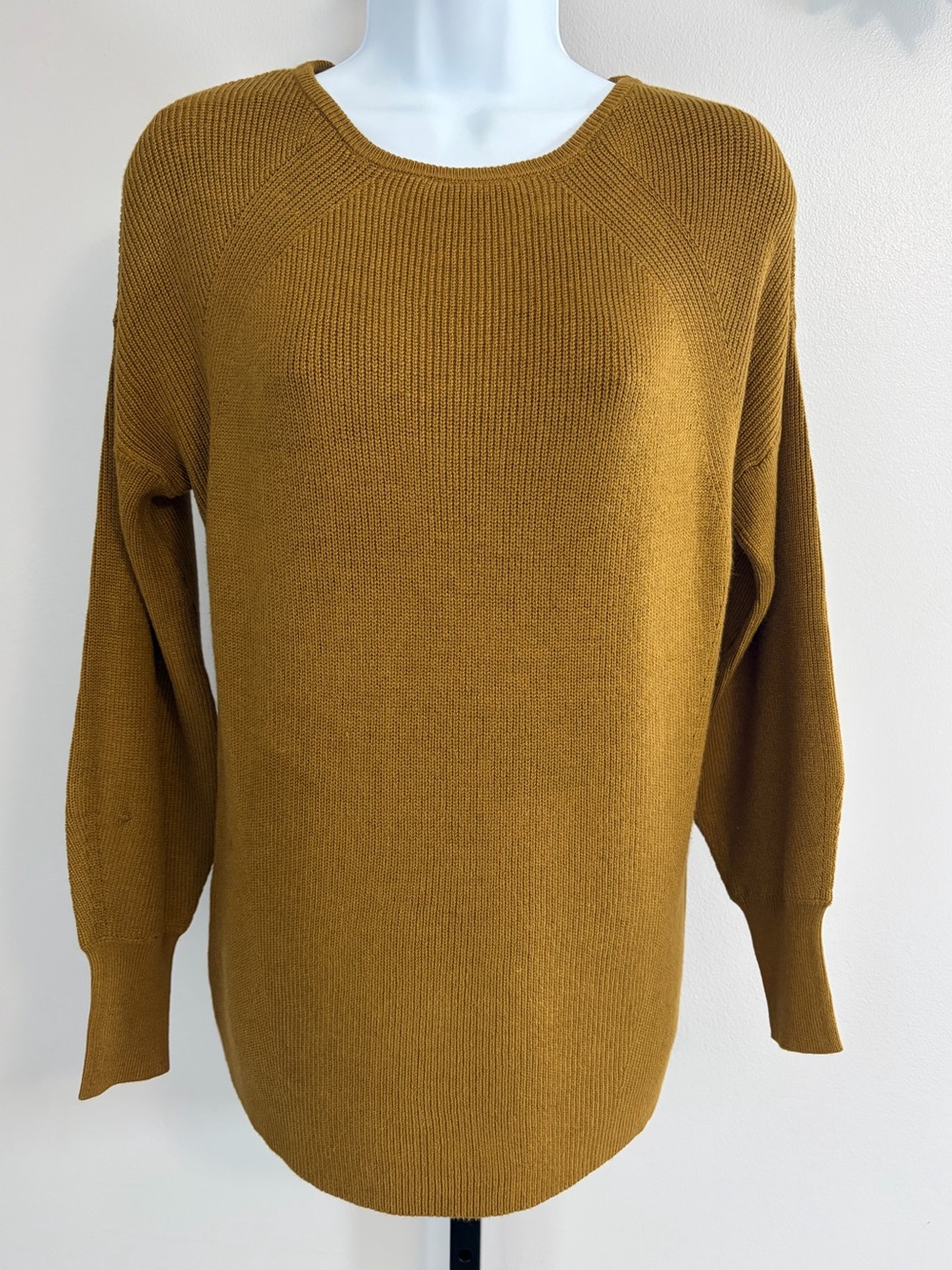 NWT Premise- Mustard/Brown Ribbed Crewneck Sweater